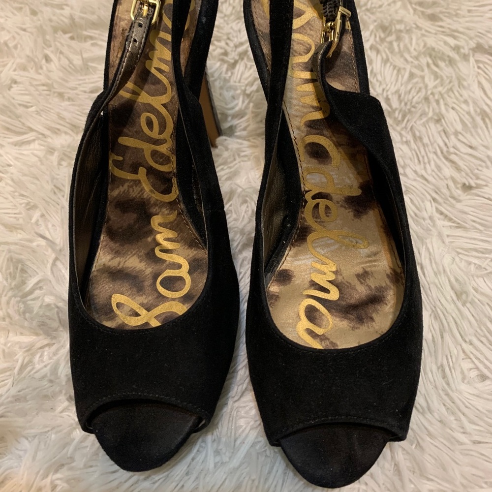 Sam Edelman platform pumps, black